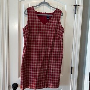 Y2K vintage plaid GAP cotton shirt dress preppy schoolgirl academia size 14